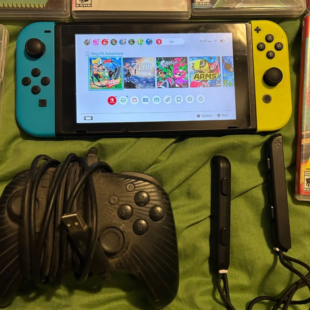 Nintendo switch console and game bundle